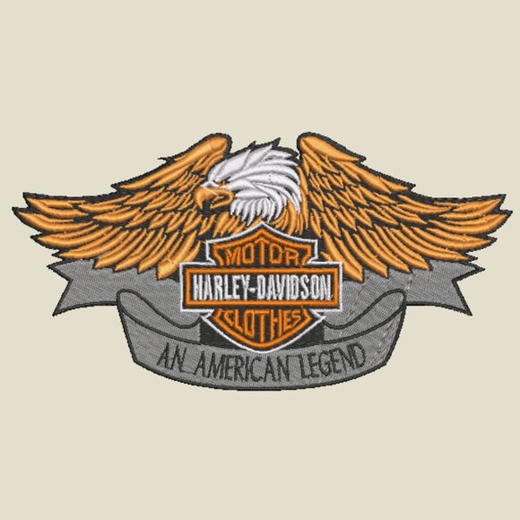 Harley Davidson Embroidered Adult Unisex Crewneck Sweatshirt Eagle Biker - Picture 10 of 14